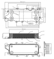 OIL COOLER ENGINE OIL FITS