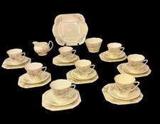 VINTAGE ENGLISH BONE CHINA 27 PIECE TEA SET FOR EIGHT Sh19