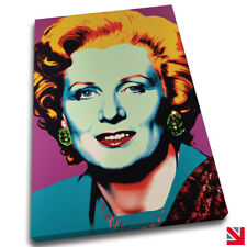 MARGARET THATCHER POP ART ANDY WARHOL STYLE CANVAS Wall Art Picture Print