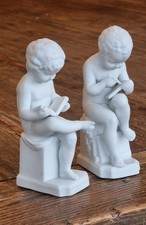 Pair Parian Antique Biscuit