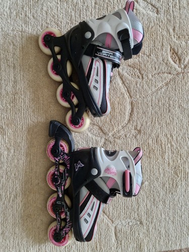 Pink white black rollerblade - pink/white/black,
