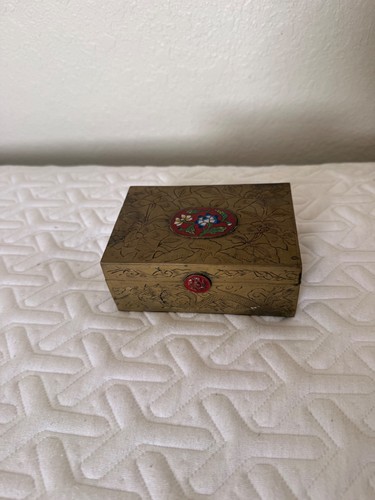 Vintage enamel and brass - enamel,