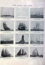 Original Old Antique Print The