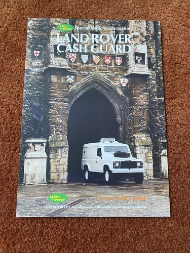 Land rover cash guard - cash, van
