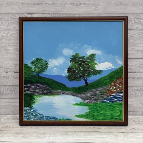 Vintage landscape oil - vintage, painting