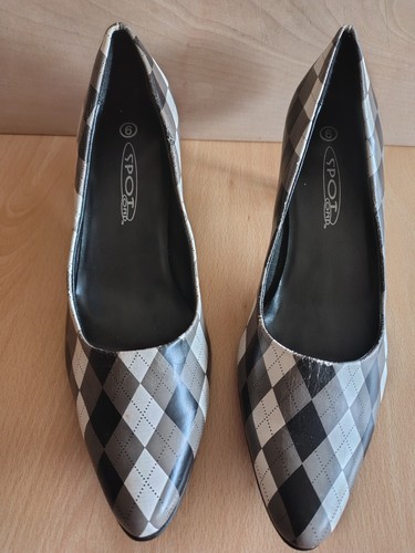 Defective ladies black white - black,