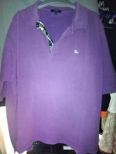 vintage burberry of london scally polo shirt
