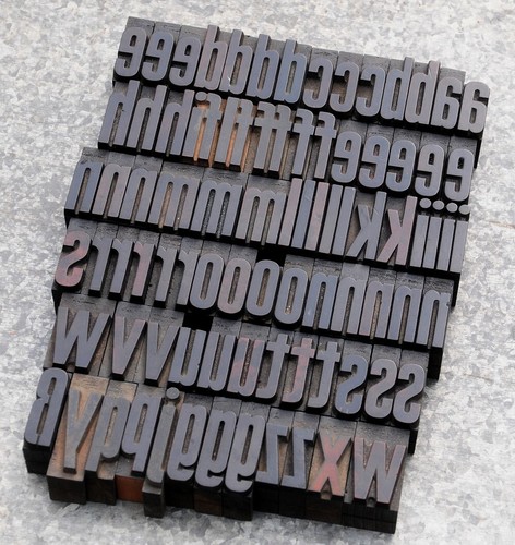 Alphabet letterpress - a-z,