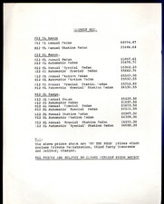 Renault 12 Price List Mid-Late