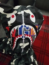 BAPE  glow in dark down jacket super rare Shark Full Zip Hoodie