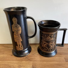 SYLVAC BLACK TANKARDS  WITH