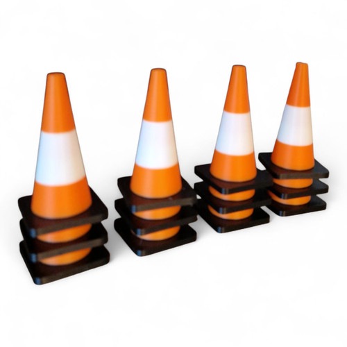 Scale traffic cones set - 1/14,