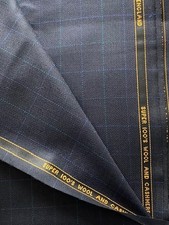 Navy Herringbone Suiting