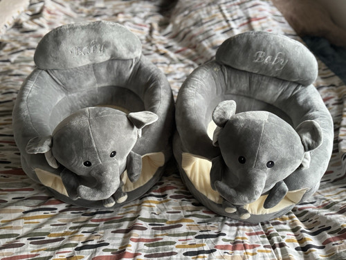 Grey soft plush elephant - plush,