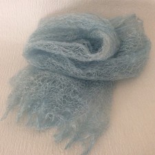 100% Wool scarf – Light blue