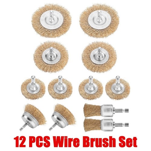 12pcs brass wire wheel - brass,