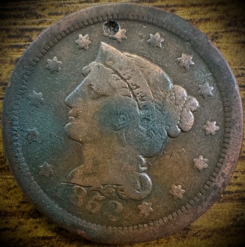 1852 large cent coronet head - 1852,