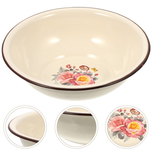 Enamel basin bowl old - enamel,