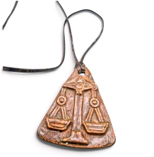 Vintage libra zodiac pendant - libra,