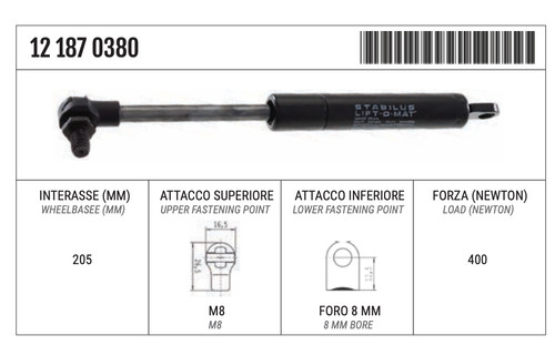 Gas piston shock - piston, seat