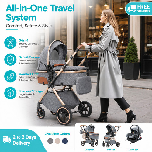 Premium prams travel - 3-in-1,