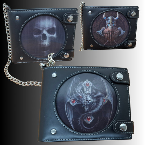 Gothic biker chain wallet mens - gothic,