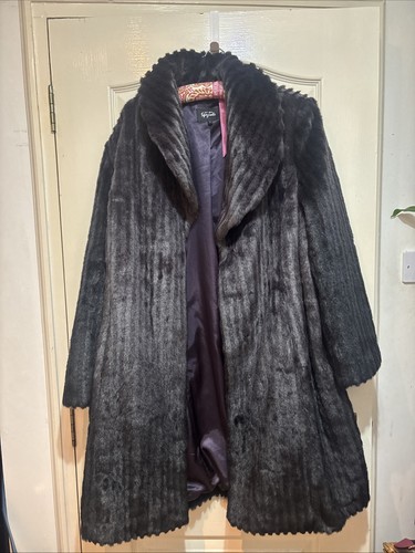 Faux fur long coat - fur,