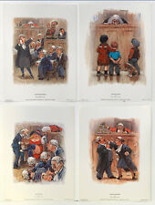 Set of 4 Court Scene paintings reproduction prints by Barry Leighton-Jones