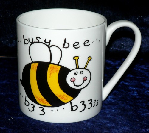 Bee pint bone - bee, mug
