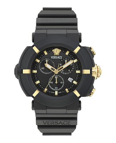 Versace mens black 45mm - ,