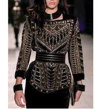 Balmain H&M Velvet Beaded