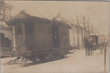 Trolley Car 501 That Struck Mrs Preston 1908 RPPC Photo Postcard