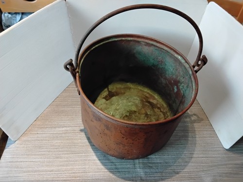 Copper cauldron with cast - cauldron,