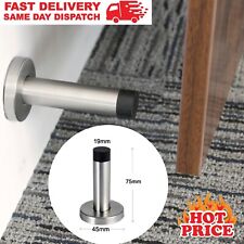 Metal Door Stop Wall Mount Door Stopper Bumper Protector Stainless Steel Rubber