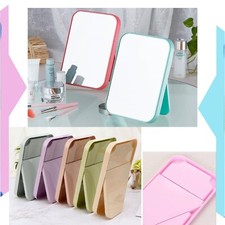 Square-Shape Hand Mirror Held Vanity Fold Mirror Standing Makeup Dresser Mirror