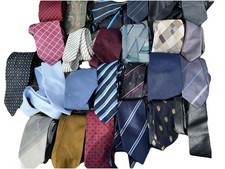 Mens Job lot of 25 bundle polyester ties faults several brands crafts material B