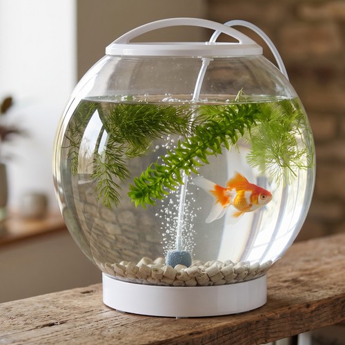 Goldfish bowl live plants - live,