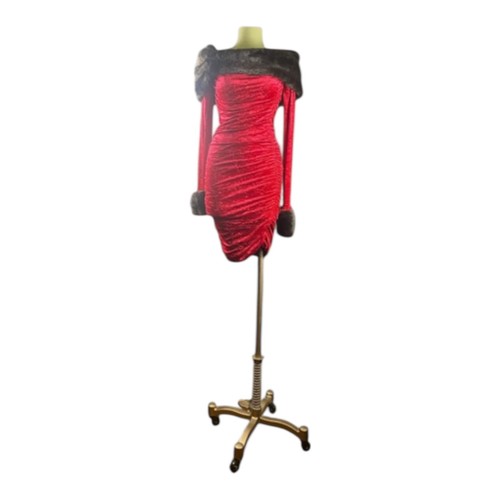 Vintage crushed red velvet - vintage,