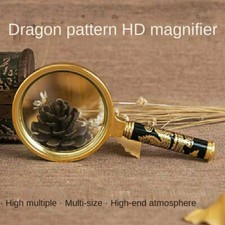 10x Magnifying Glass With Retro Handle Portable Handheld Reading Magnifier Set