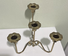 Brass 4-Arm Candelabra Antique
