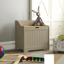Wooden Toy Box Storage Ottoman Unit Kids Toys Childrens Nursery Bedroom Chest