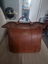 Welkin Bowls Bag Brown Leather Holdall Vintage