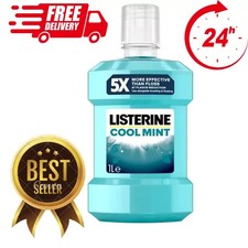 Listerine Cool Mint Mouthwash, 1 Litre 1 l (Pack of 1)