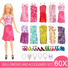 60pcs barbie doll clothes - barbie,