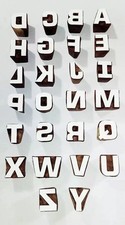 Wooden english alphabet - wooden, a