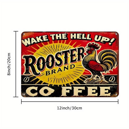 Retro vintage rooster coffee - vintage,