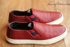Gucci Ace Red Leather Loafers