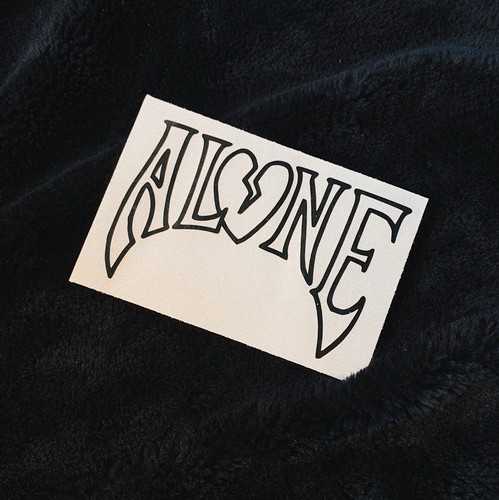 Alone gloss black vinyl car - gloss,