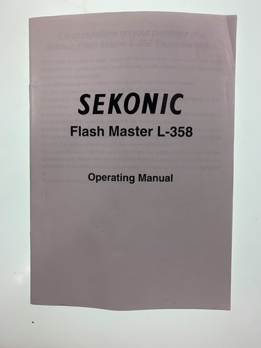 Sekonic flash master 358 - sekonic, l-358