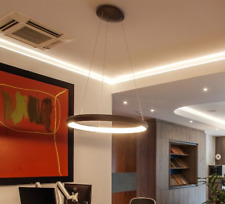 ALB Coffee Brown Aluminium & Acrylic Dimmable LED Inner Light Ring Pendant